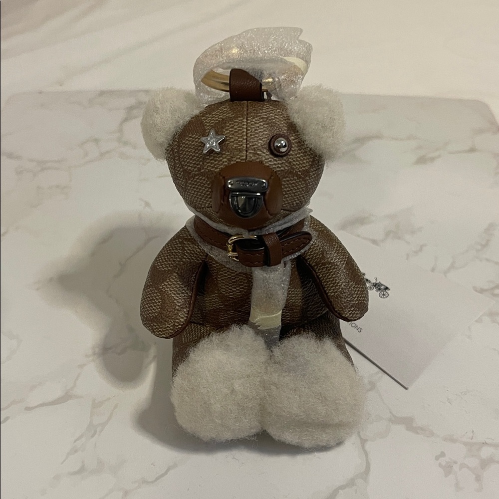 NWT Coach Bear charm brown monogram - Picture 6 of 6
